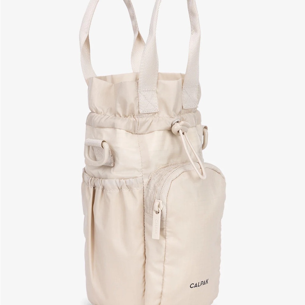 Calpak Beige Drawstring Backpack